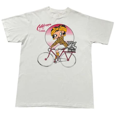 Vintage 90s Single Stitch Betty Boop California Girl T Shirt 6000