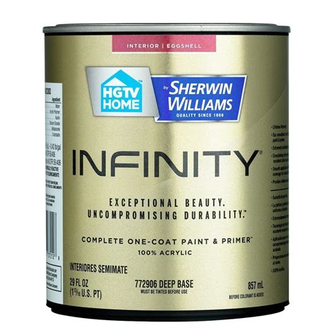 Hgtv Home By Sherwin Williams Infinity Tintable Eggshell Acrylic