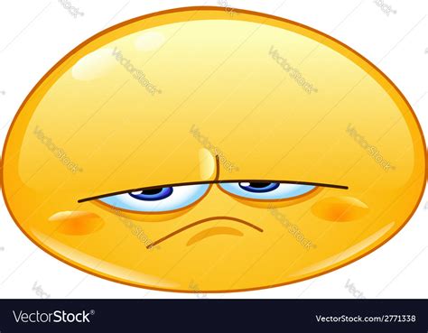 Upset Emoticon Royalty Free Vector Image Vectorstock