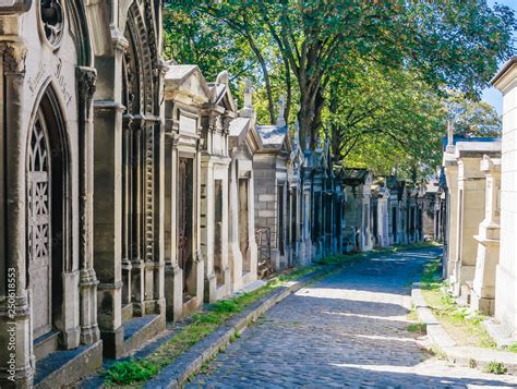 A View Of The Pere Lachaise The Most Famous Cemetery Of Paris France