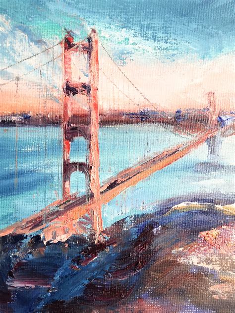 San Francisco Art Original Painting California Seascape Golden Etsy