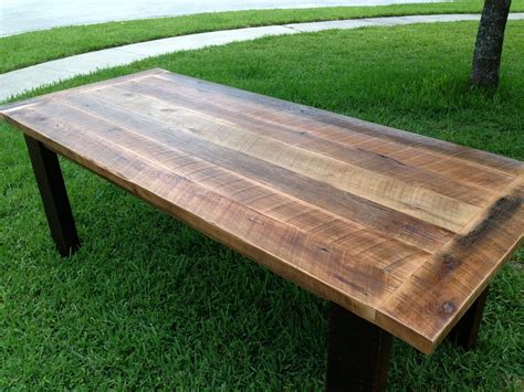 This piece truly captures the natural and genuine rustic heart and will add the perfect rustic charm to your space. Custom Reclaimed Oak Dining Table by Fama Creations, LLC ...