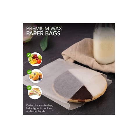 Paper Sandwich Bags Bulk Wax Paper 200 Pack 7 X 6 X 1 Wet Wax Pap