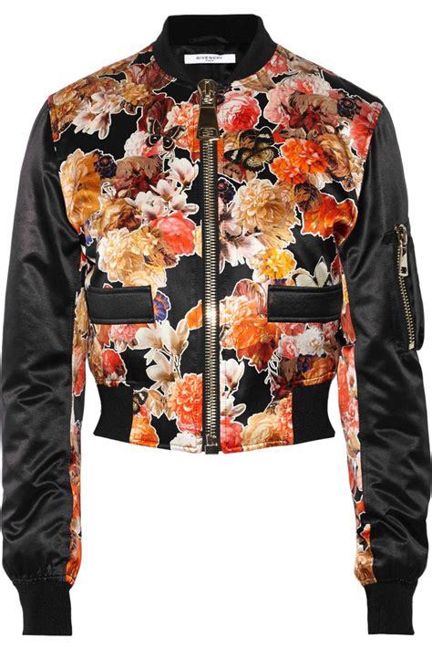 Givenchy Silk Bomber Jacket In Multicolor Lyst