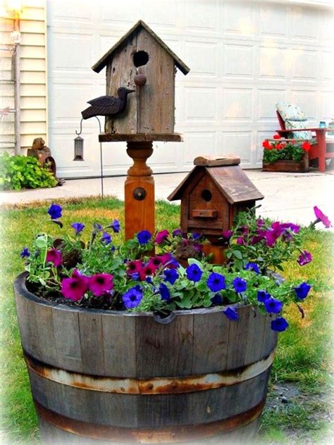 16 Easy To Make Affordable Wine Barrel Planters Whiskey Barrel
