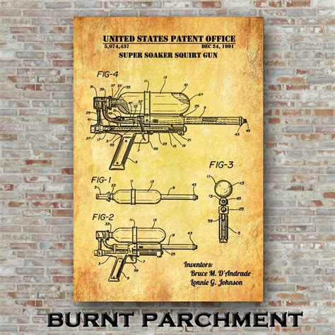 Super Soaker Poster Squirt Gun Patent Gun Poster Water Gun Etsy