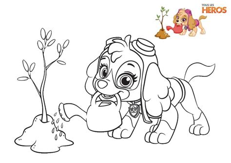 Liberty Paw Patrol Coloring Page