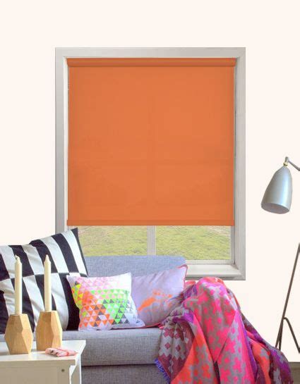 Bermuda Plain Roller Blind In Orange Quality Made To Measure Roller