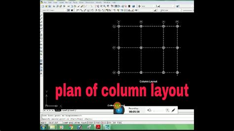 Column Layout Plan In Autocad Youtube