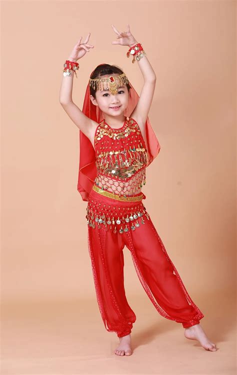 Handmade Children Belly Dance Costumes Girls Bollywood Indian