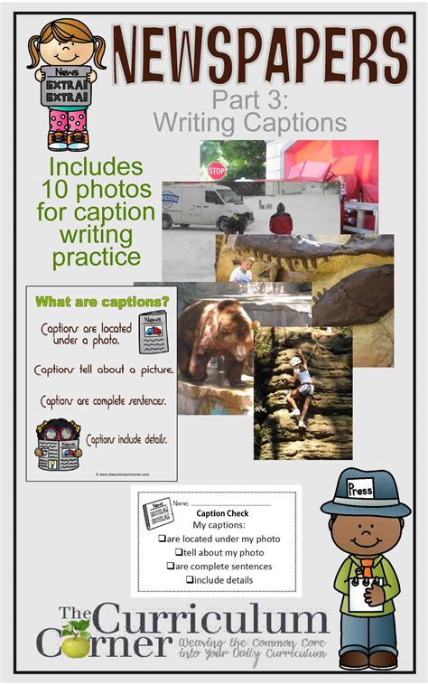 Dec 07, 2015 · have students comb through a newspaper and cut and paste words and pictures to make a wacky news story of their own. Newspapers Part 3: Writing Captions - The Curriculum ...