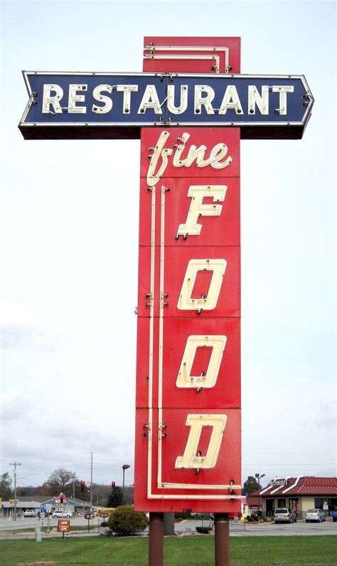 Fine Food Restaurant Vintage Neon Signs Neon Signs Vintage Signs