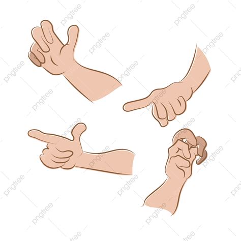 hand gesture cartoon vector hd images frighten or scary hand gestures cartoon png set hand