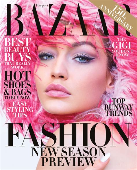 Gigi Hadid Harpers Bazaar Junejuly 2017 Cover Photoshoot