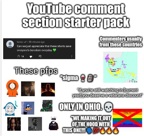 Youtube Comment Section Starter Pack Rstarterpacks