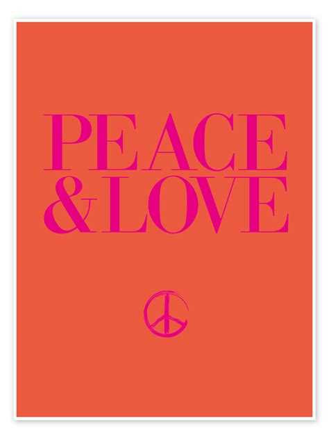 Wandbild „peace And Love Ii“ Von Typobox Posterloungede