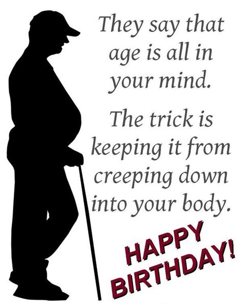 The Silhouette Of A Man With A Cane Is Shown In This Happy Birthday