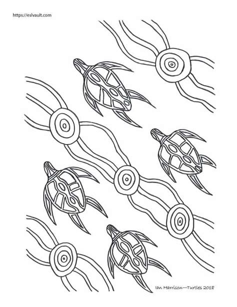 16 Free Aboriginal Art Colouring Pages Esl Vault