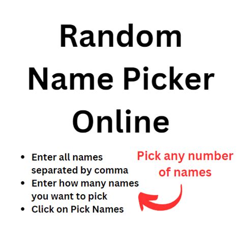 Random Name Picker Enter Names And Choose A Number Of Names To Pick