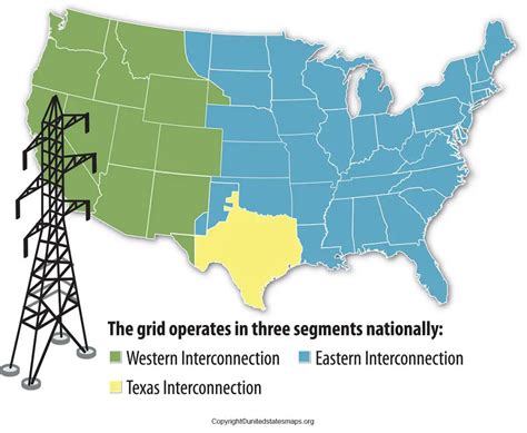 Us Power Grid Map Power Grid Map Of Us Printable