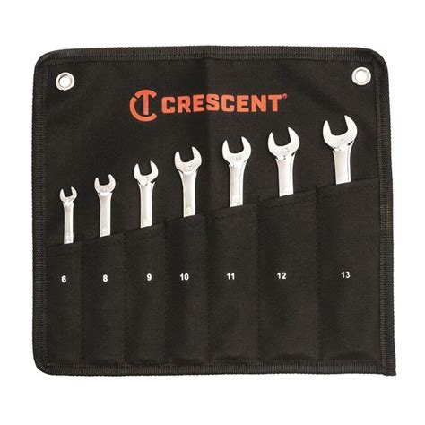 Crescent Crescent 7 Pc 12 Point Metric Combination Wrench Set In The