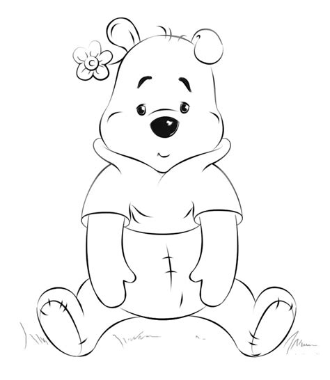 Nice Cute Baby Winnie The Pooh Coloring Pages Coloring Cool
