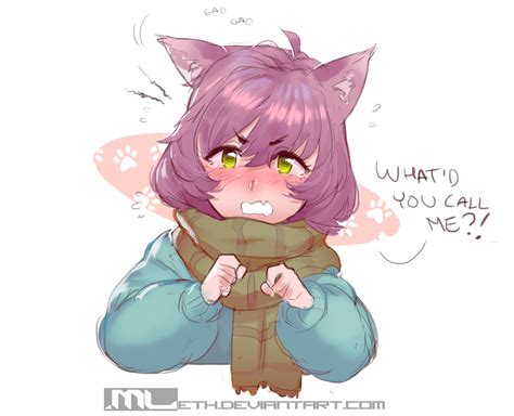 Disgruntled Neko Girl By Mleth On Newgrounds