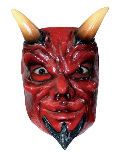 Devil Half Mask With Horns For Halloween And Carnival Horror