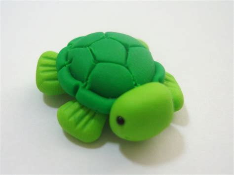 Sea Turtle Polymer Clay Charm Bead Scrapbooking Bow Center Etsy