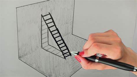how to draw 3d steps trick art on paper 3d drawing step by step easy optical illusion