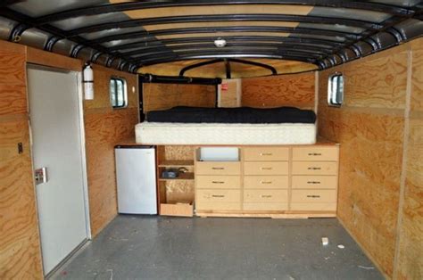 41 Diy Utility Trailer To Camper Conversion Abchomedecor Enclosed