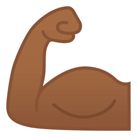 💪🏾 Flexed Biceps Emoji with Medium-Dark Skin Tone Meaning png image