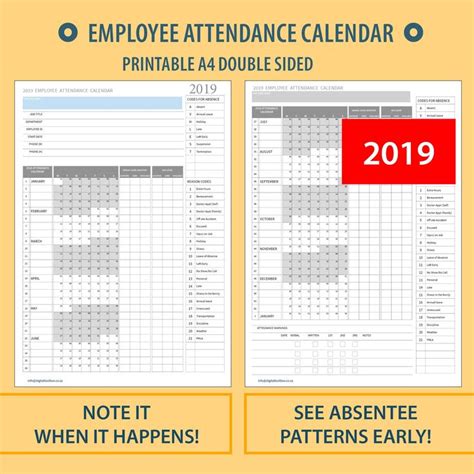 2021 Attendance Calendar Printable Pdf Calendar Printables Free Blank