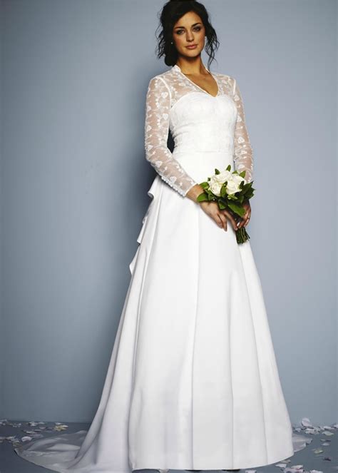 Long sleeve satin wedding dresses. Long Sleeve Wedding Dresses | DressedUpGirl.com