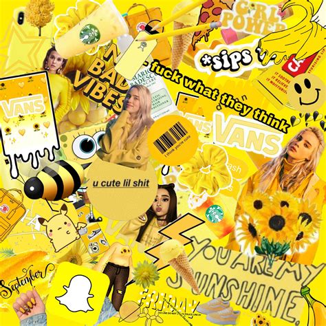 Yellow Aesthetic Collage Wallpaper Aesthetic Collage Yellow Aesthetic
