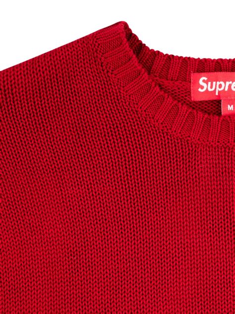 Supreme Back Logo Knitted Jumper Farfetch
