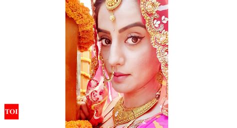 Akshara Singh Stuns In Her Latest Bridal Photoshoot Bhojpuri Movie News Times Of India