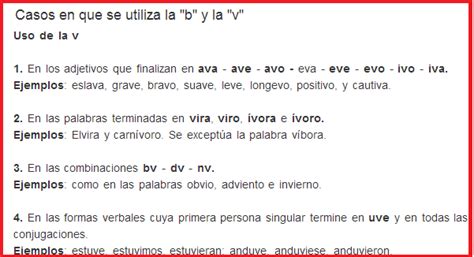 Tu Ayuda Con Las Matemáticas Lengua OrtografÍa Uso De La B V