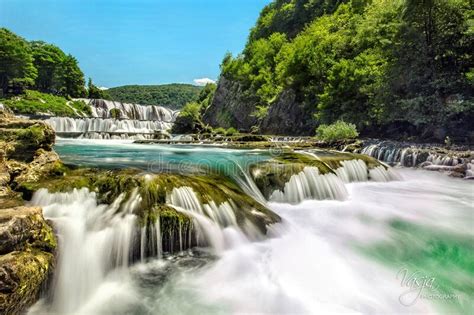 Strbacki Buk Waterfall Border Between Croatia And Bosnia And