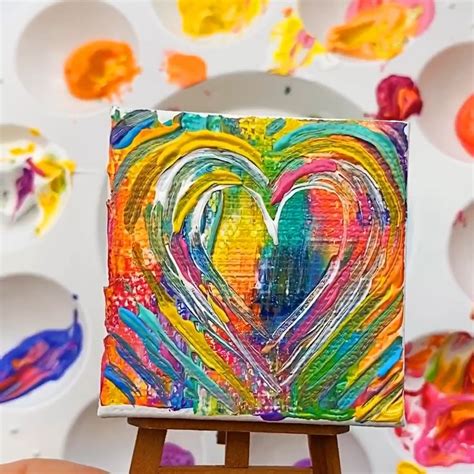Heart Art Projects Abstract Painted Hearts Video