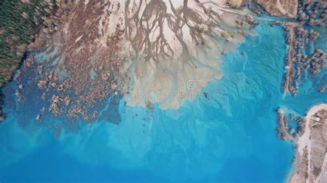 Top View Of The Turquoise Water Of A Mountain Lake Stock Photo Image