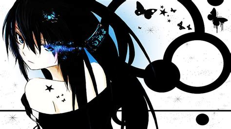 Manga Chicas Anime Anime Cabello Oscuro Cara Cabello Negro Ojos Azules Fondo De Pantalla