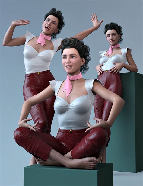 Jacqueline 81 Undercover Retro Bundle Daz 3d