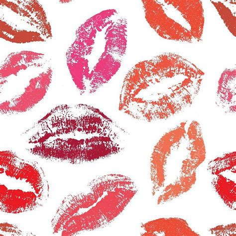 Lips Mouth Kiss Vector Design Images Kisses Seamless Vector Pattern