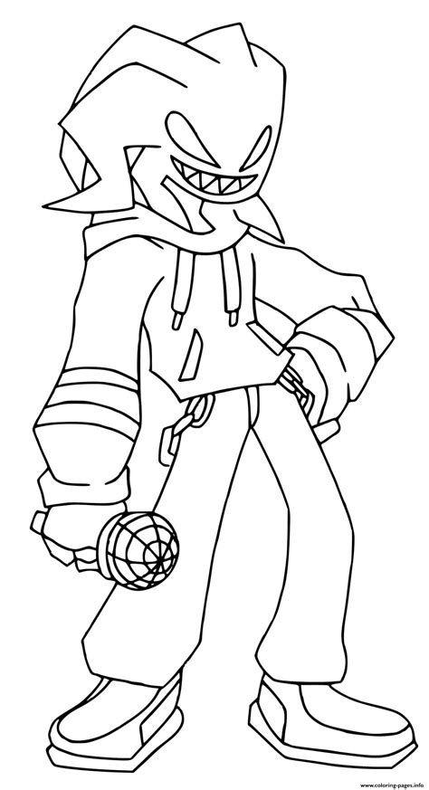 Agoti Friday Night Funkin Coloring Page Printable Reverasite