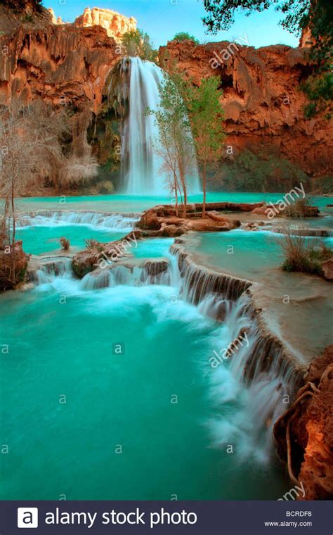 Download This Stock Image Waterfall In A Forest Havasu Falls