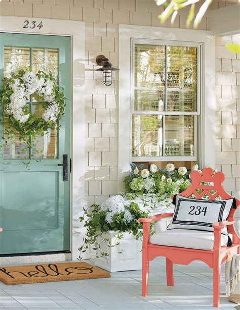I Love The Siding Style And Color Of Door Spring Porch Decor Front