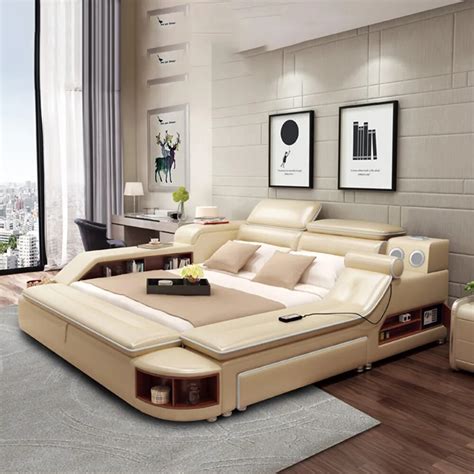 Linlamlim Ultimate Tech Smart Bed With Multifunctional Frame And Genuine Leather Upholstery