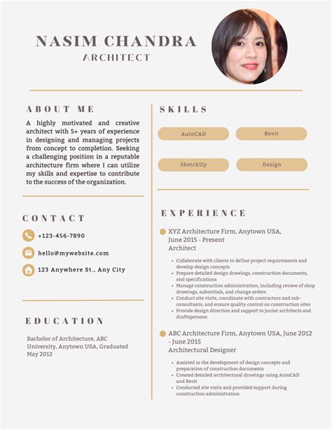 Architect Resume Template 2024 Download In Word Pdf