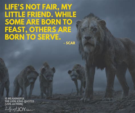 | company executives lived like kings. 15 Meaningful Live-Action Lion King Quotes (2019) | But ...
